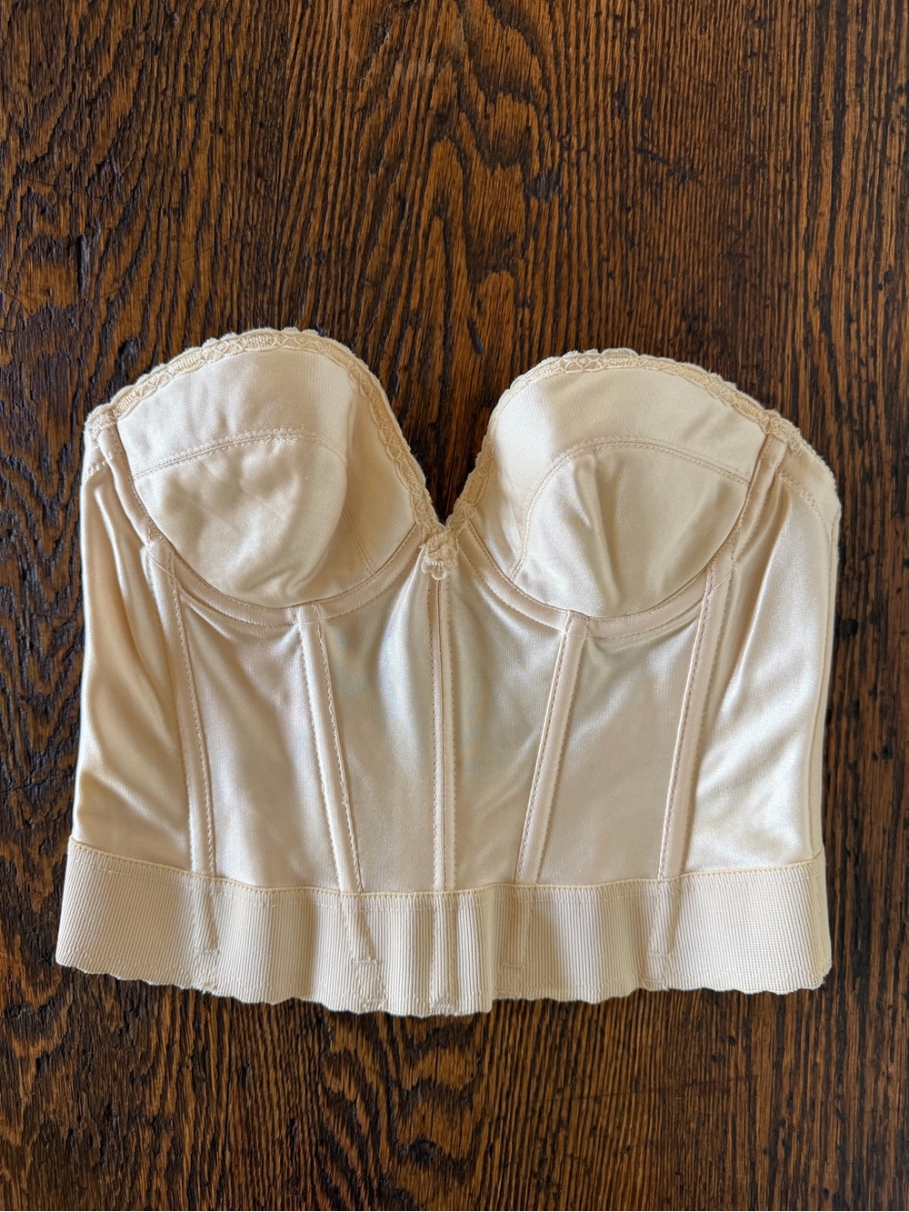jcpenney Cream Strapless Longline Bustier Bra